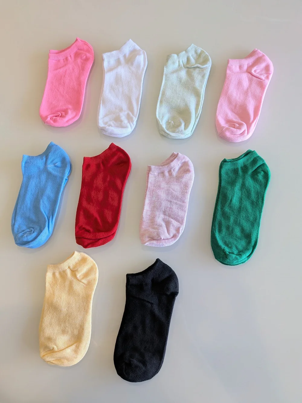 10 Pair Women’s Ankle Socks Low Cut Athletic Multicolored Cotton Breathable